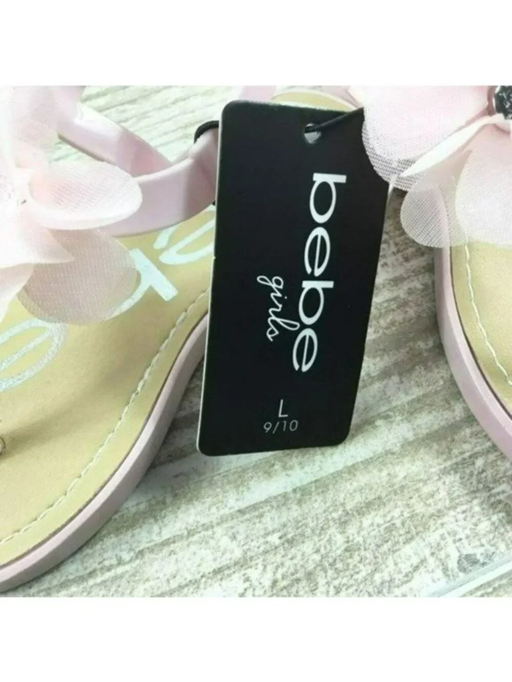 Bebe Shoes Pink Floral Jelly Sandal New Size 9/10